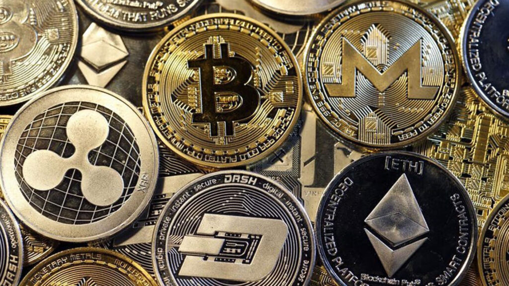 Different types of crypto currency coins
